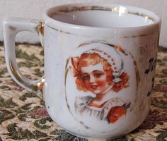  antik szeci kávés(gyerek) csésze különlegesség