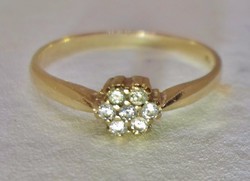 Szépséges margaréta  14kt aranygyűrű
