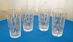 Elegant, hand-cut lead crystal water, soft drink, lemonade glasses (4 pcs)