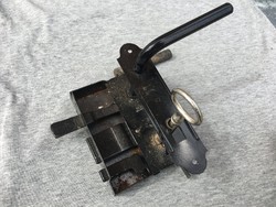 Antik zár kovácsolt vas kapuzár kulccsal eredeti csomagolás