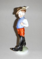 Herend porcelain boy with boots