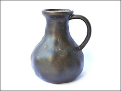Nehéz kézműves német ón, bronz kancsó, váza