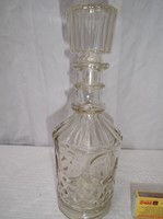 Bottle - 26 x 9 cm - polished - half liter - cognac - old - flawless