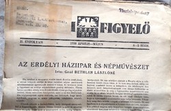 Erdélyi Figyelő folyóírat, II. évfolyam, 4-5 szám, 1938. április - május.