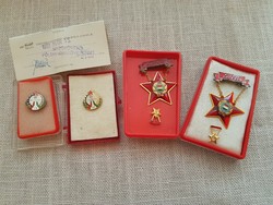 Szocialista kitüntetések, relikviák - 1950-1960