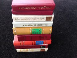 9 darab mini könyv gyűjtemény Téma  a nyomdászat
