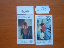 NÉMET DBP 40+50 PFG 2 DB 1975 EUROPA bélyegek - Festmények POSTA-TISZTA I.185