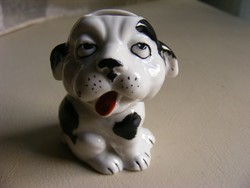 Régi  W&A mini porcelán kutya fogpiszkáló tartó