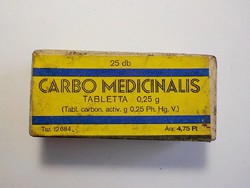 Carbo Medicinalis doboz , orvos , patikus 