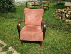 Szép állapotú régi art deco rugós fotel eladó 