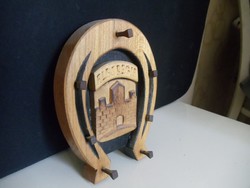 Alba regia (Székesfehérvár) carved wooden wall key holder