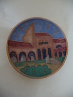 Székesfehérvár kerámia fali tányér (romkert)
