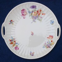 Antik Hüttl Tivadar Cs. és Kir. Udvari szállító - tányér - aranyozott szél - 26,5 cm. - porcelán