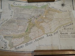 Antik 1796 térkép ​kataszteri tékép ritka kézzel rajzolt