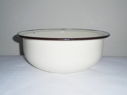 Zománcozott óvodai levesestál leveses tál - 29.5 cm átmérő 
