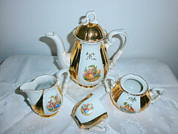 Antique Scenic Porcelain Coffee Set Pieces!