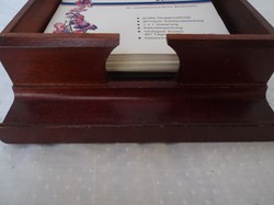 Fa - boríték - levélpapír tartó keményfa doboz, 17 x 16 x 7 cm exkluzív - elegáns 