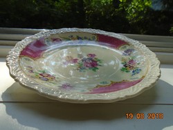 Barokk antik Drezdai virág és dombor mintás tányér- 21 cm