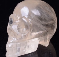 Original rock crystal realistic skull 225gr