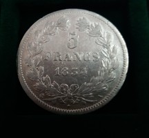 Hatalmas francia 5 Frank 1834, ezüst , 25 g.