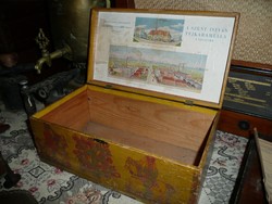 Antique large-sized Saint István milk caramel wooden box