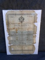 Ferenc József  monarchiás 1863-as útlevél. Múzeális darab.Csak ez az egy a galérián.