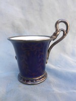 19.századi ezüst díszítéses Meisseni kávés vagy teás csésze.Sárkány füllel.Hibátlan.​