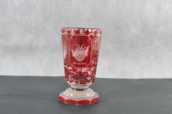 Biedermeier memorial glass, 19th century