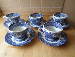 6 szett Enoch Wedgwood Woodland angol porcelán csésze alátéttel