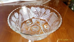 Crystal offering, richly polished, 21 cm in diameter