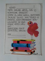 Régi kitöltetlen képeslap - Könyvért Könyvtárellátó