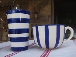 New glazed ceramic vase / large hollow breakfast mug separately!