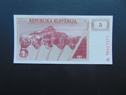5 tolár 1990 Szlovénia