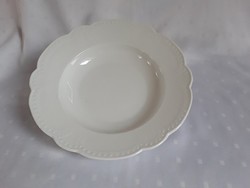Zsolnay gyöngyös fehér tányér  /  1956
