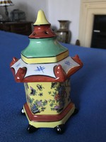 Régi gyűjtői Kinai lepkés madaras pagoda lámpa nagyon szép.