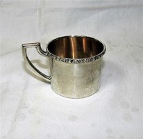 Art Deco ezüst kávés pohártartó 