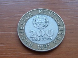 PORTUGÁLIA 200 ESCUDOS 1991