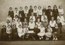 0T240 Régi iskolai fotográfia csoportkép 1933