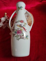 Hollóházi  váza porcelán füles váza  paradicsommadaras 36 cm