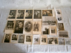 25 db régi fekete-fehér katonai fotó 1940-es évek elejéből