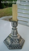 Antique baroque style metal candle holder.