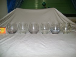 Retro röviditalos pohár készlet - hat darabos
