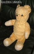Large antique crying teddy bear - straw teddy bear