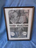 FIDESZ 1990-es választási plakát.Eredeti.Extra ritka.Gyűjtőknek.