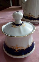 Német porcelán bonbonier, cukortartó, 7 cm magas