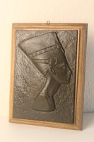 Nefertiti öntött vas falifej, falimaszk, falikép, szobor