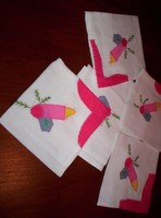 8 Christmas textile napkins x