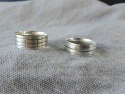 Ezüst karikagyűrű párban