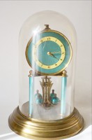 Kandalló Clock with Blue Enamel Dial and Glass Cover