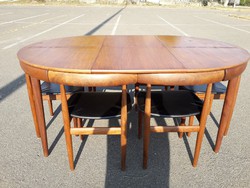 HOLLÓHÁZI for Frem Rojle Mid Century Danish 6-Person Teak Dining Set 1960s